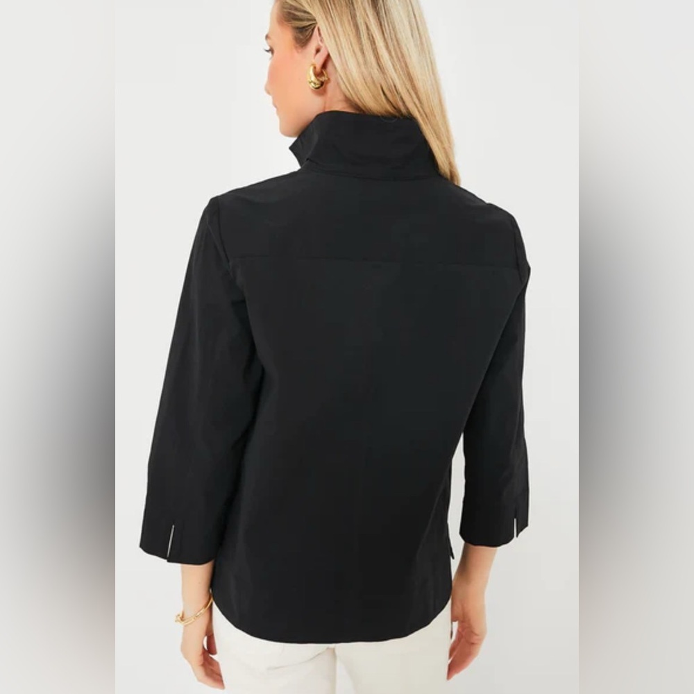 NEW TUCKERNUCK Black Margot Stand Collar Blouse Small - Picture 4 of 8